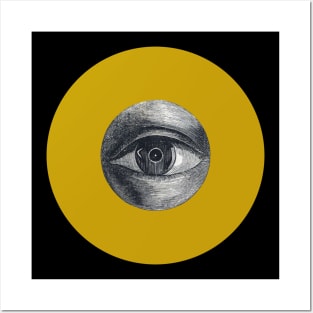 Halloween All Seeing Eye, Symbols, Signs, and Omens - Ochre and Black Posters and Art